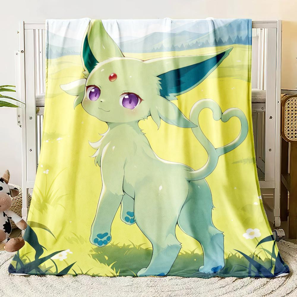 Pok É Mon Motiv Bedruckte Flanelldecke für Schlafzimmer, Wohnzimmer, Sofadecken, Büros, Mittagspausen, Picknicks,