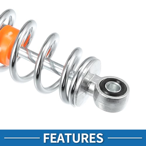 A ABSOPRO Rear Suspension Motorcycle Rear Shock Absorber Spring, Universal Silver, 1 Pair, 270mm