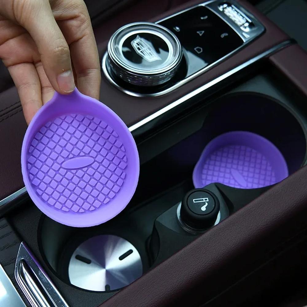 Silicone Car Cup CoasterNon-Slip Car Cup Holder Mat Insert-Type Cup Tray