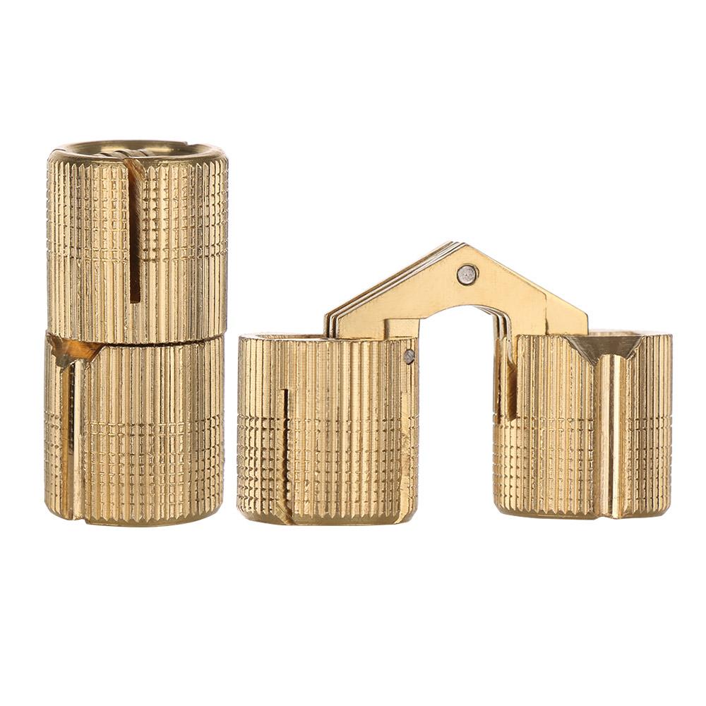 1pc New Invisible Cupboard  Cylindrical Brass Hinges Furniture Hinges