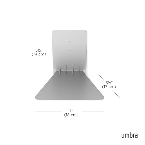 Umbra Wall Storage Shelf, Wall-Mounted, Silver, Large, CONCEAL, 21005073560, Pack of 3