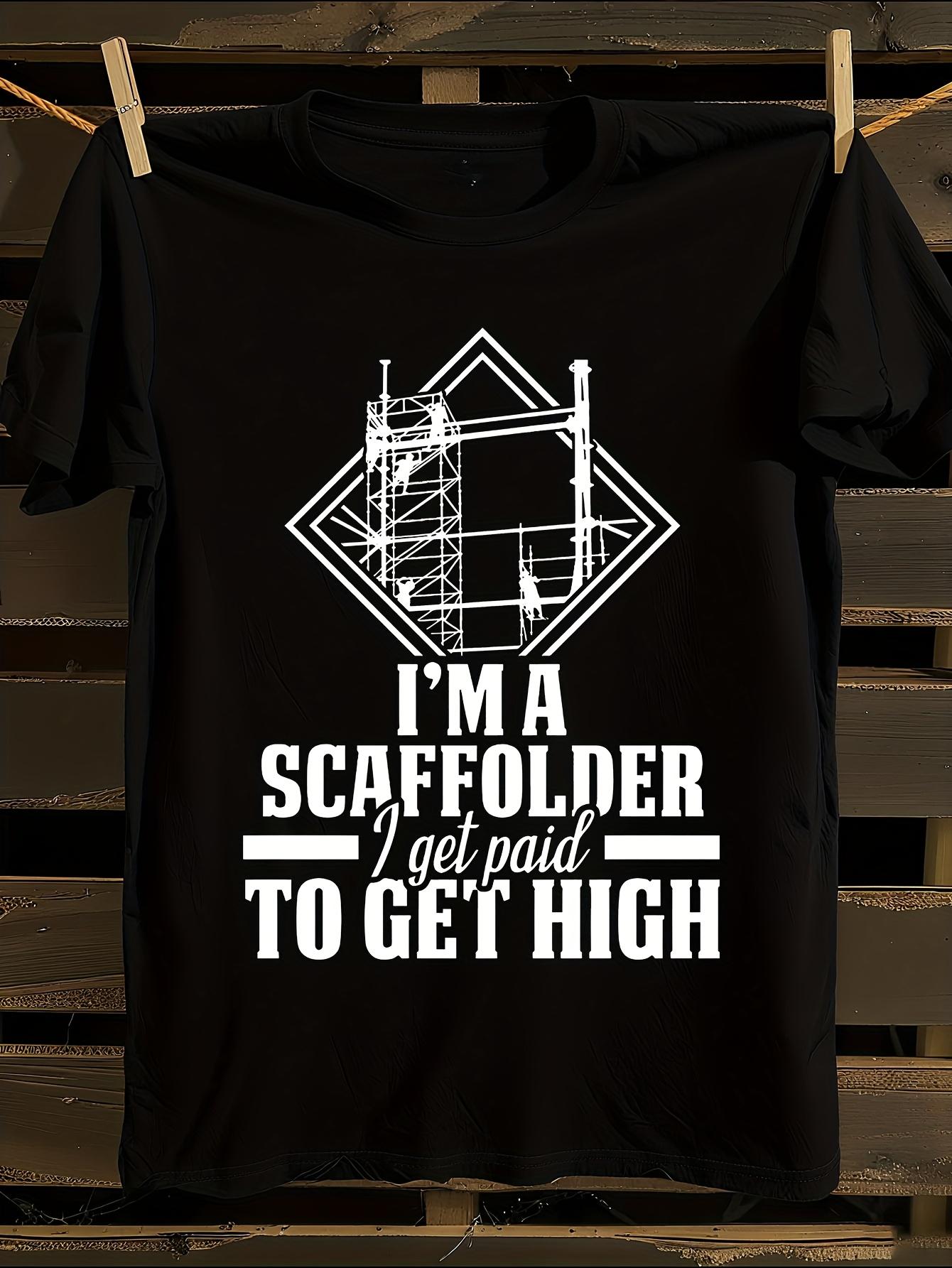 Funny Construction Worker Scaffolder Graphic T-shirt XL