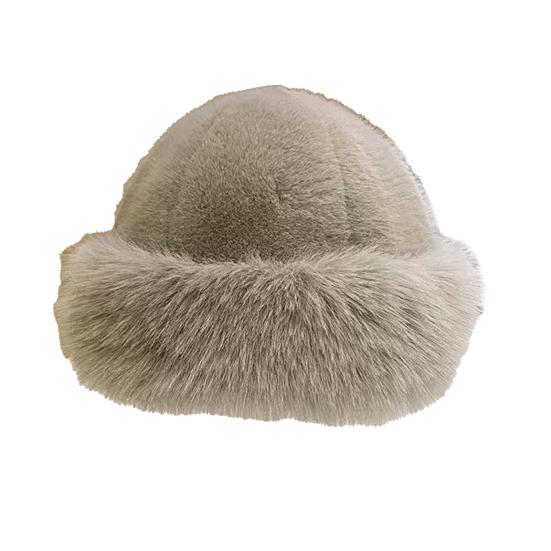 Women Hat Solid Color Soft Imitation Mink Fur Hat Ear Protection Thickened Warm Autumn Winter Fluffy Hat
