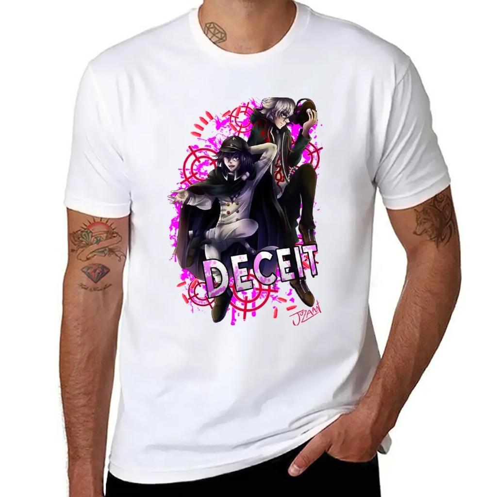 Deceit Danganronpa T-Shirt Summer Tops Customs Clothes for Men