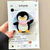 Cute Cartoon 3D Scarf Puppy Penguin For Magsafe Griptok Holder Phone Case Stand Support For iPhone 16 Samsung S25 Girl Bracket