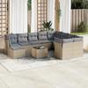 VidaXL Garden Lounge Set 11 Pcs with Beige Cushions Wicker 3250438