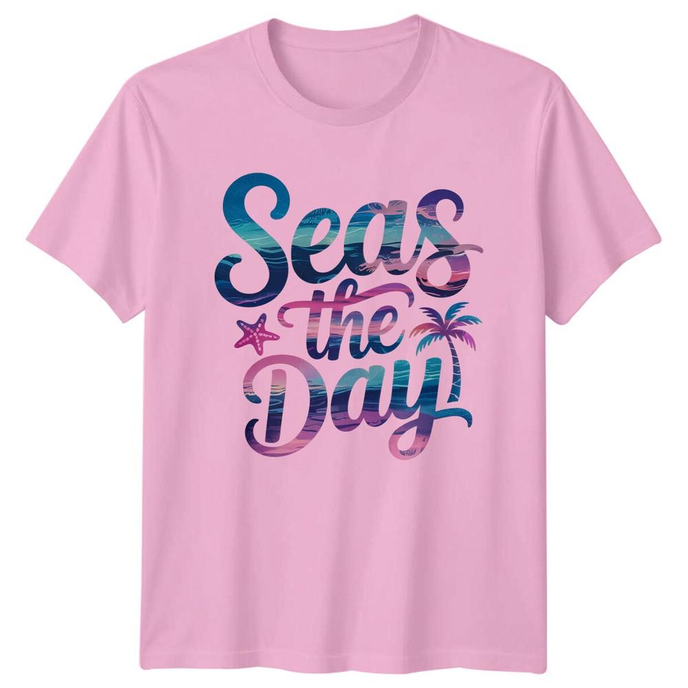 Seas the Day Beach Travel Unisexs TShirt Unisexs Graphic Tee Unisex Top