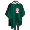 Women's Cartoon Short Sleeve T-shirt - 2026 Loose Fit, Plus Size, Mid-length Top, Trendy American Niche Design for Summer