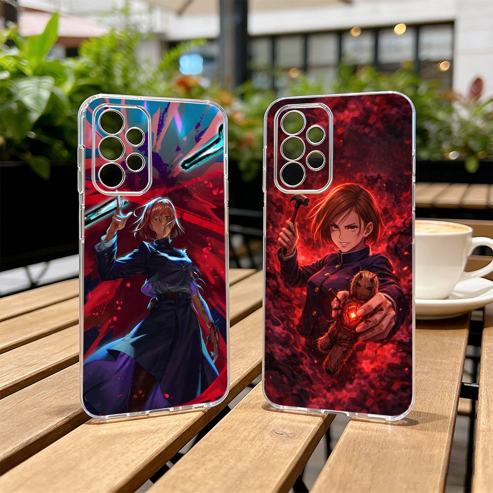 J-Jujutsu Kaisen K-Kugisaki N-Nobara Phone Case For Samsung S25,S24,S21,S22,S23,S30,Ultra,S20,Plus,Fe Transparent Cover