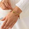 Weihnachtsserie Metallgliederkettenarmbänder für Damen Weihnachtsmann Weihnachtsbaum Elch Süßigkeitenarmbänder Party Neujahr Schmuck Geschenke