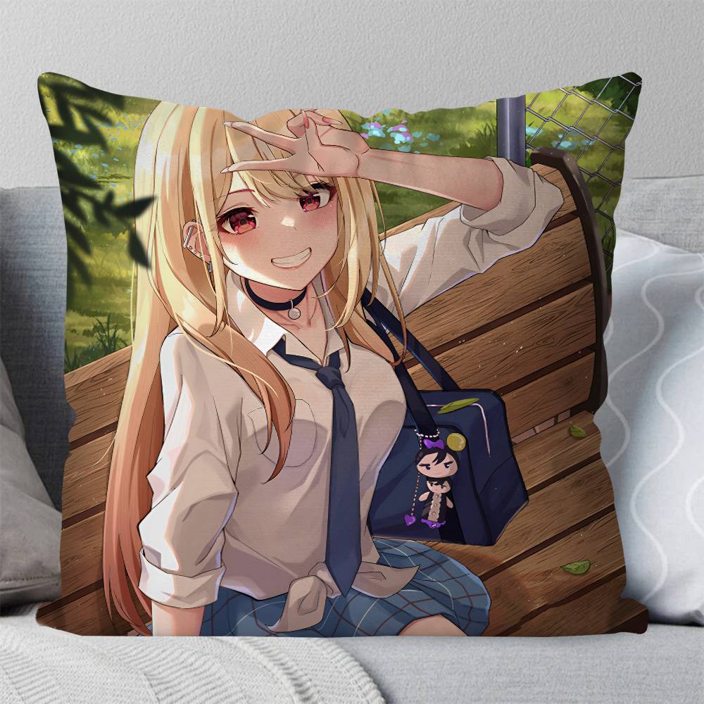 My Dress-Up Darling Anime Pillow Case Square Pillow Bedroom Sofa Leisure Comfort Cushion Car Living Room Home Decoration