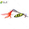 5 STK spinnerbait fiske lokke roterende spinner paljetter agn metall med diskant kroker kunstig bass agn