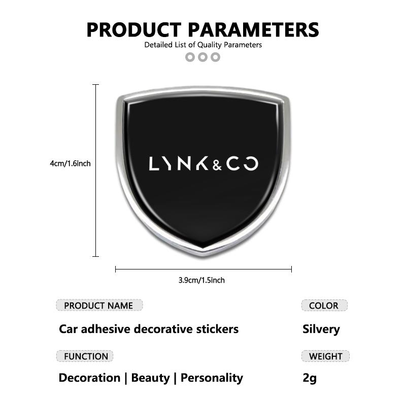 Car Badge Body Side Metal Emblem Modified Sticker Styling For LYNK&CO EM-P 01 05 03 09 02 04 06 07 08 PHEV MHEV
