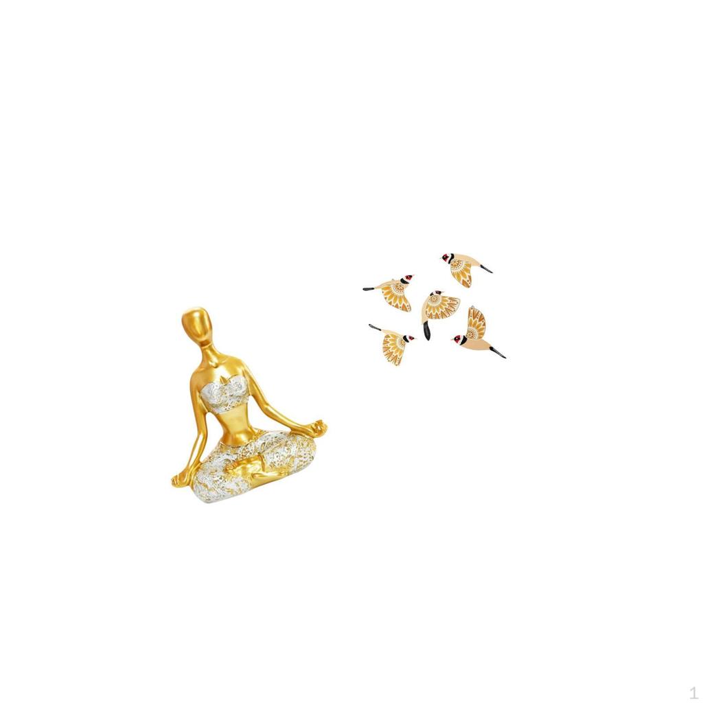 Bird Resin Sculpture Wooden Wall Art Multifunctional Handmade Decorative Tabletop Ornament