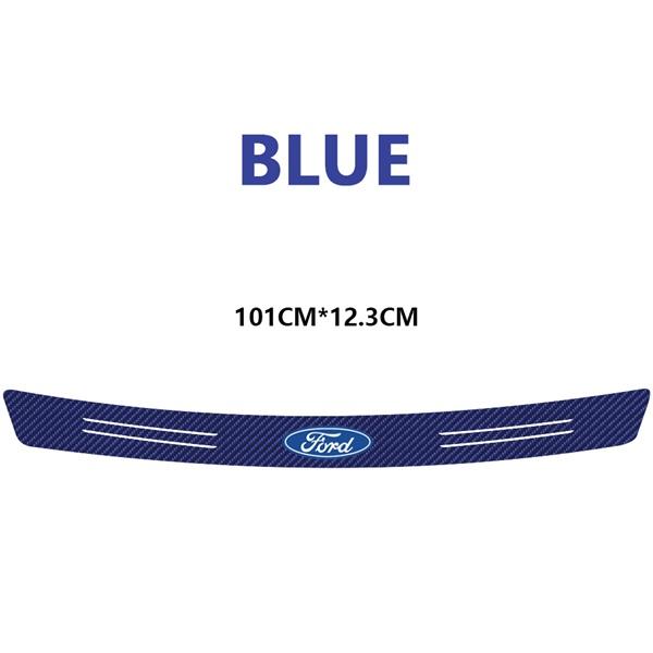 Car Carbon Fiber Trunk Tail Bumper Protector Sticker Accessory For Ford Ranger Focus Kuga Mustang ST Transit Mondeo Fusion Fiest