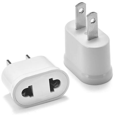 Power Adapter Flat Standard Japanese Standard Travel Adapter China Taiwan Thailand Compact and Plug, 1-to-1 Converter, Multi-Adapter, 2-Hole (European