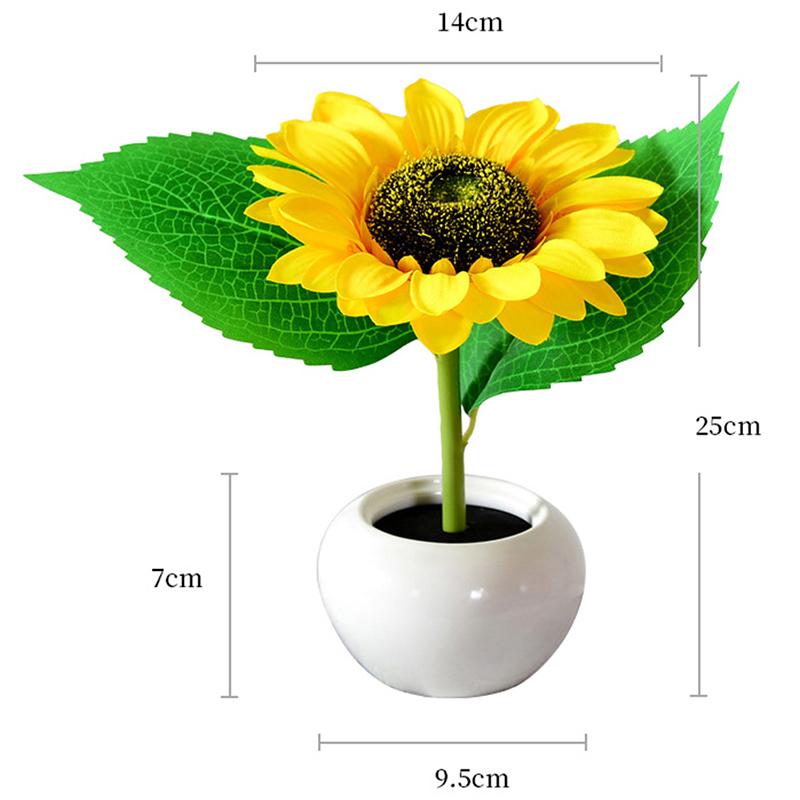 LED Sonnenblume Künstliches Nachtlicht Schlafzimmer Wohnheim Dekorative Tischlampe Simulationsblumen Licht