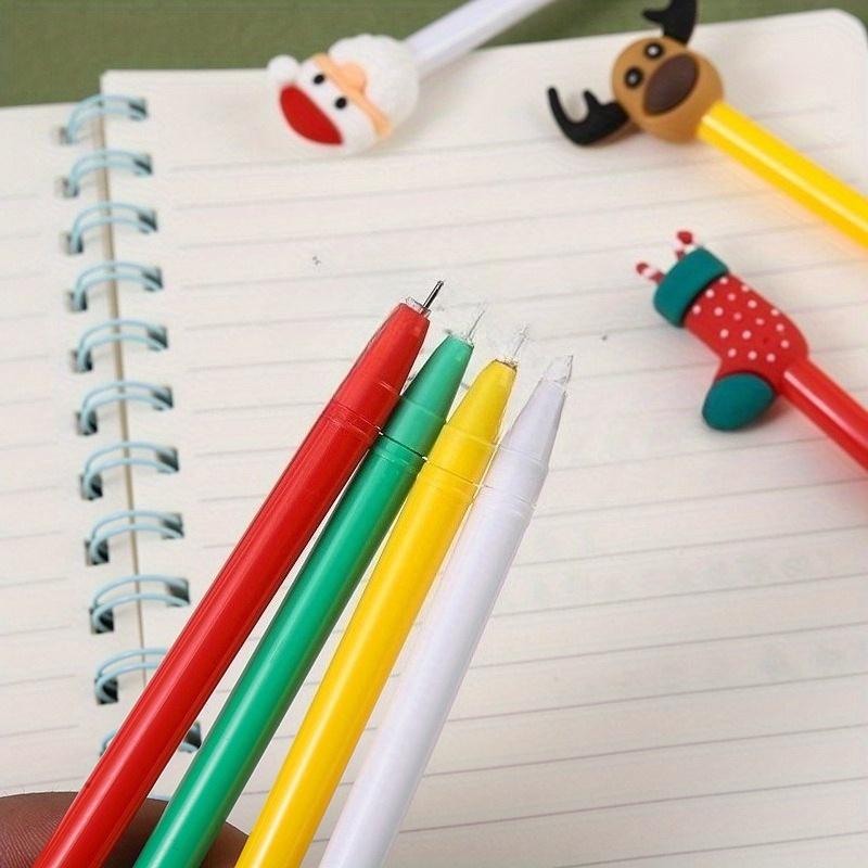 24Pcs Cartoon Christmas Tree Reindeer Santa Claus Pens,Perfect for Christmas Party Favors Goodie Bag Stuffer Gifts,School Office Supplies