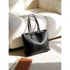 Genuine Leather Crocodile Pattern Bag Large Capacity Women's New Versatile Casual Shoulder Bag High-End Tote Bag