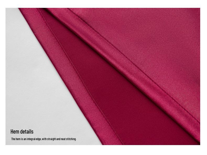 Satin Damen Frühling/Sommer Morgenmantel: Leichter Luxus, Kühlung, Neun-Ärmel-Pyjama und Bademantel