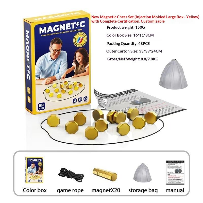 Party Games Magnetic Stones Game Interactive Magnet Board Strategy Game For Family Kids Adults Portable Magnetic Stones Play Set
