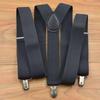 Adjustable Elastic Suspenders for Men & Women - Non-Slip Three-Clip Straps for Formal or Casual Wear