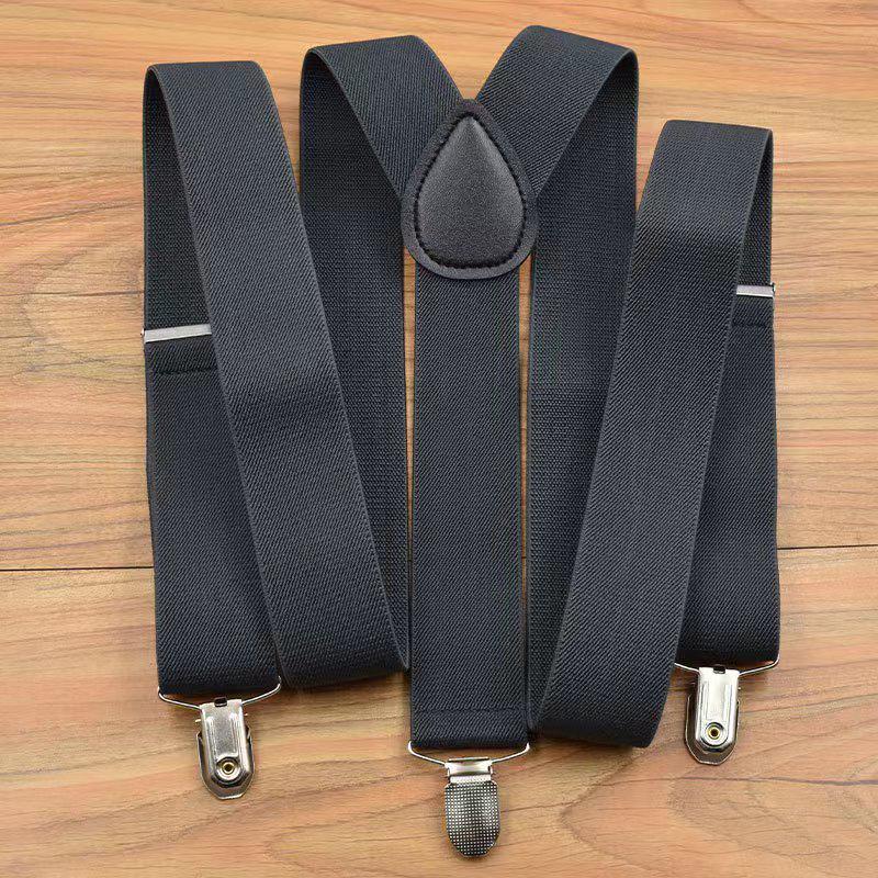 Adjustable Elastic Suspenders for Men & Women - Non-Slip Three-Clip Straps for Formal or Casual Wear