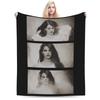Gesichter von Lana Del Rey Decken Flanell Herbst/Winter Multifunktionale Warme Überwurfdecke für Sofa Büro Plüsch Dünne Steppdecke