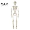 Sturdy Skeleton Figure for Garden Landscaping Halloween Decoration, 3Ft Life Size Full Body Human Bone, Realistic Posable Secret Room with Movable