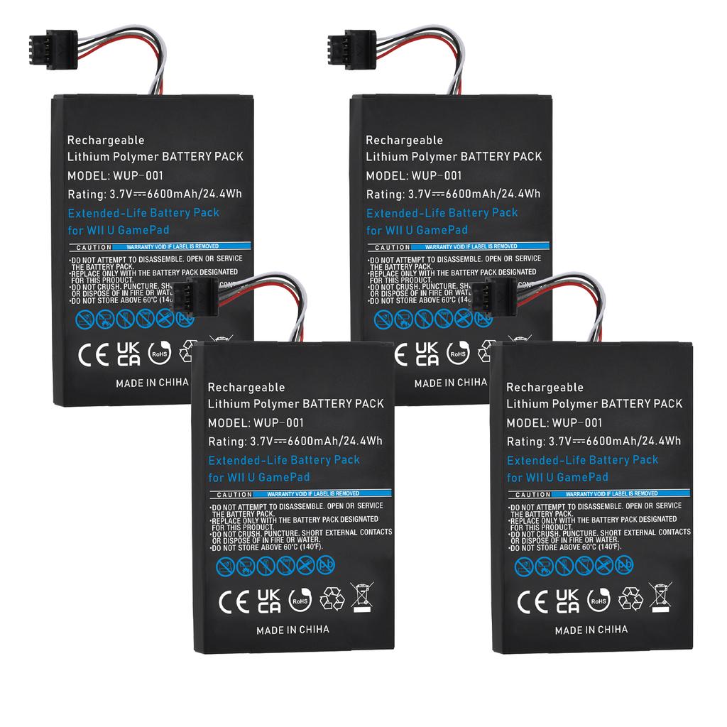 6600mAh Wii U Gamepad Battery Replacement Rechargeable Battery Pack for Nintendo Wii U Controller WUP-010 WUP-012