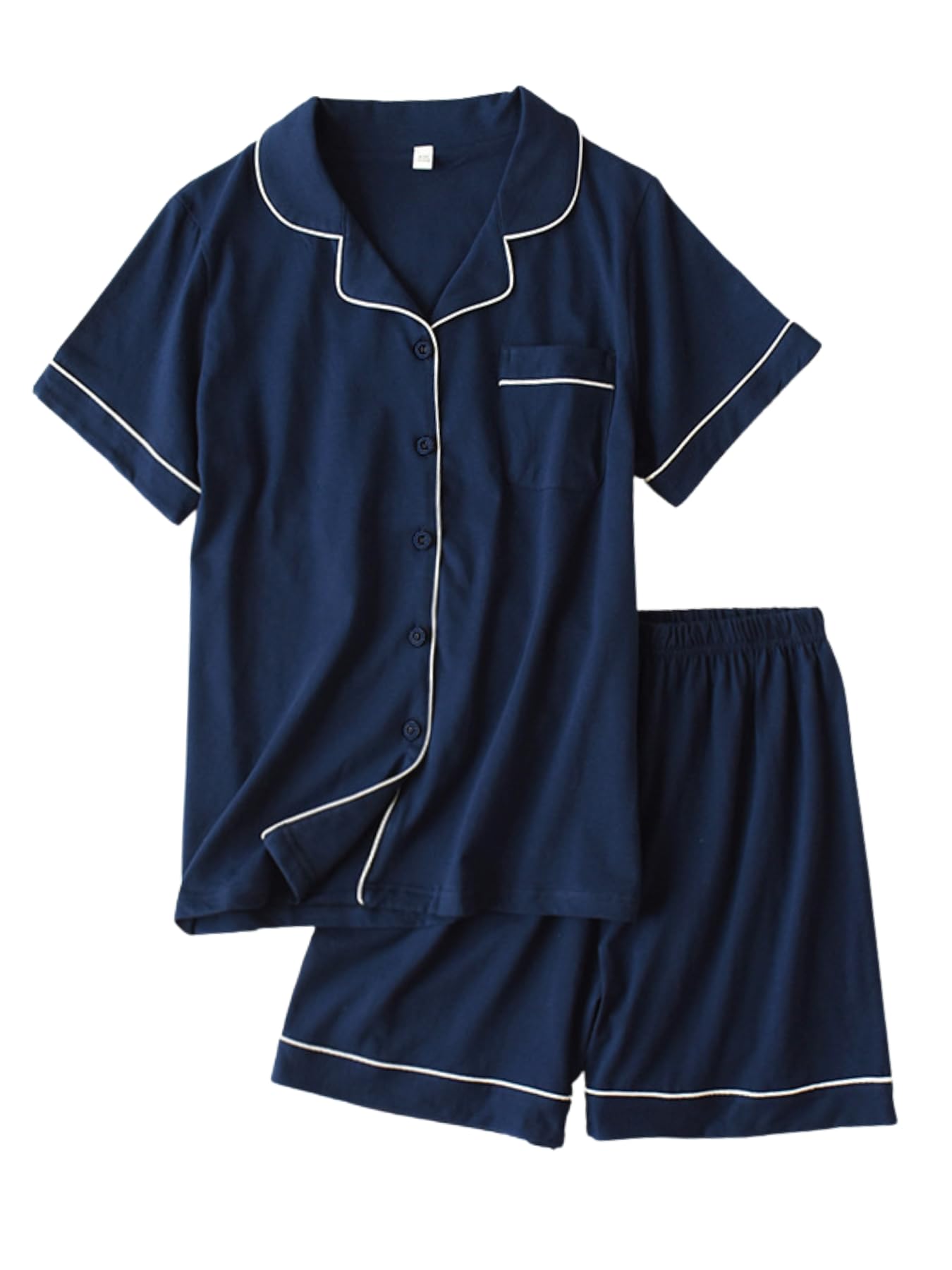 

Renrock Summer Short and Loungewear Plus Sizes Perfect for Staying at Home Women s Open-Front Pajamas, Sleeves, 100% Cotton, Shorts, Set,