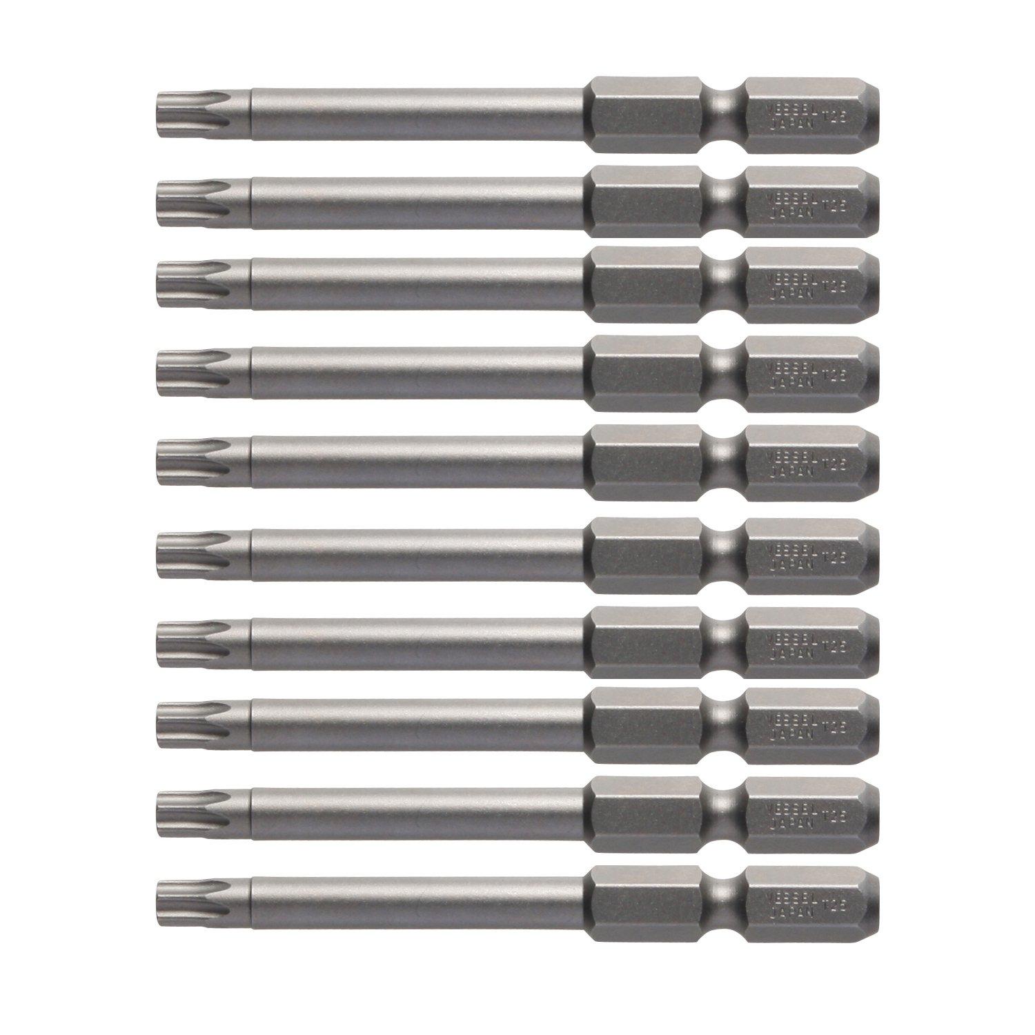 

Amazon.co.jp Exclusive VESSEL Torx Bits T25 x 65mm, 10-Piece Set, V ZP