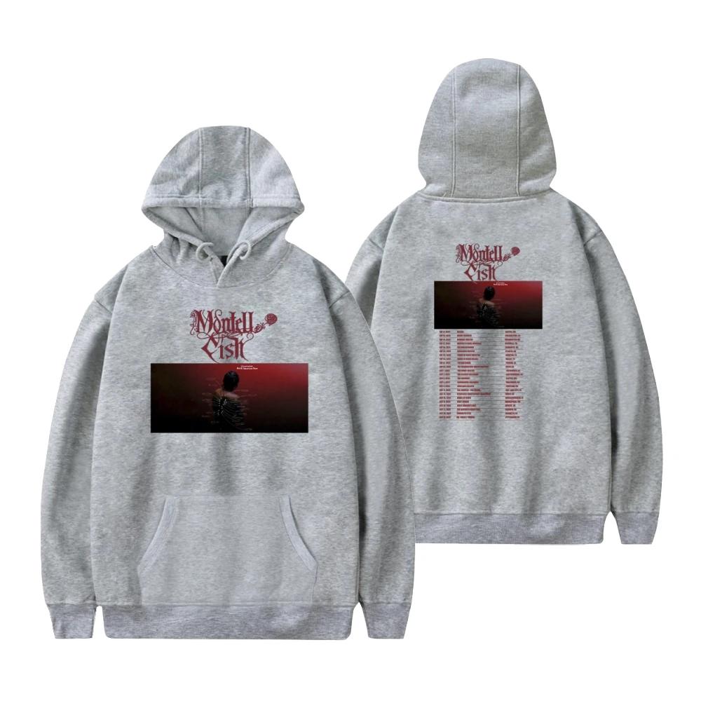 Montell Fish 2024 World Tour Print Hoodie Sweatshirt Streetwear Women Men Winter Pullovers