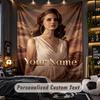 Personalisierte Wandtapisserie, Lana Del Rey Individuell Bedruckter Name, Stoff-Wandkunst für Innenraum-Hintergrund