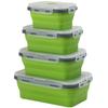 Foldable Silicone Lunch Box Rectangular Bowl with Lids Food Storage Containers Fruit Preservation Boxes Refrigerator Storage Box