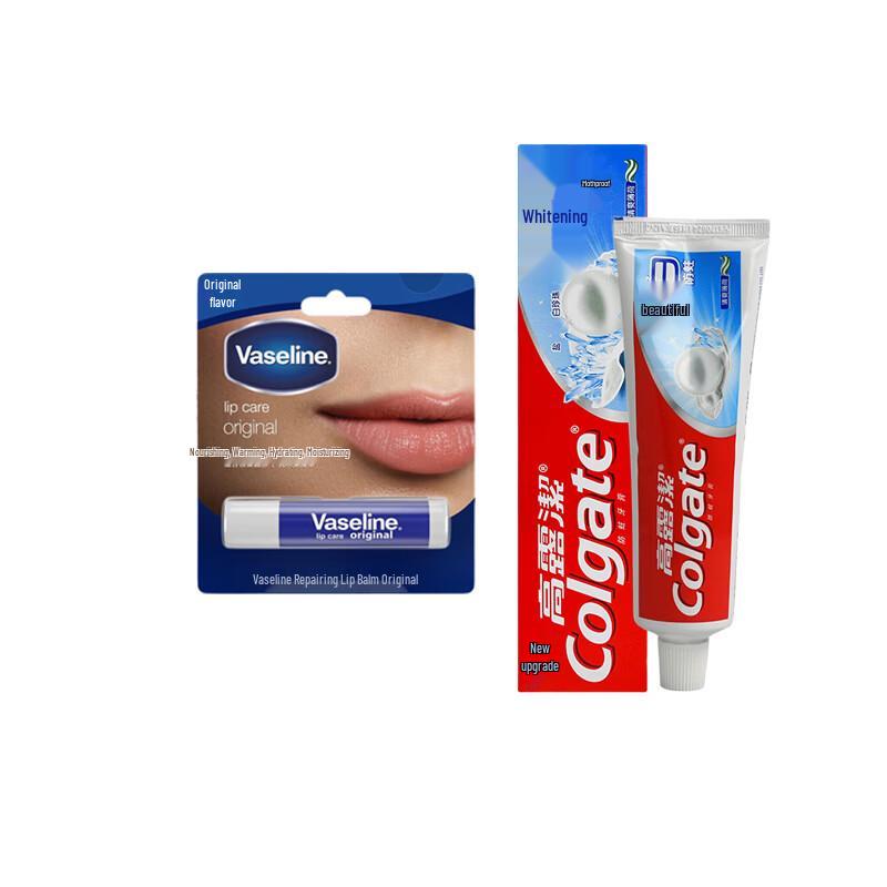 Vaseline Lip Balm & Colgate Toothpaste Bundle