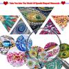 4Pcs Special Shaped Christmas Butterfly Flowers 5D DIY Diamond Art Book Mark Diamond Painting Bookmark Making Kit for Beginners