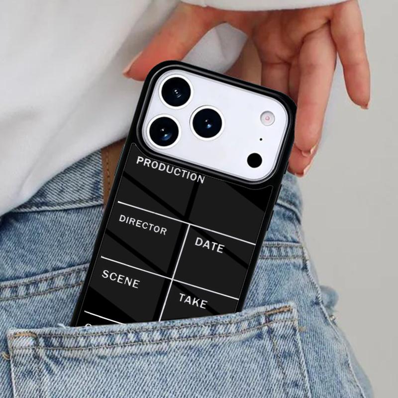 Film Movie Clapperboard Clapper Board Phone Case for iPhone 16e 15 14 13 12 17 Pro Max Plus Air 17pro Cover Coque