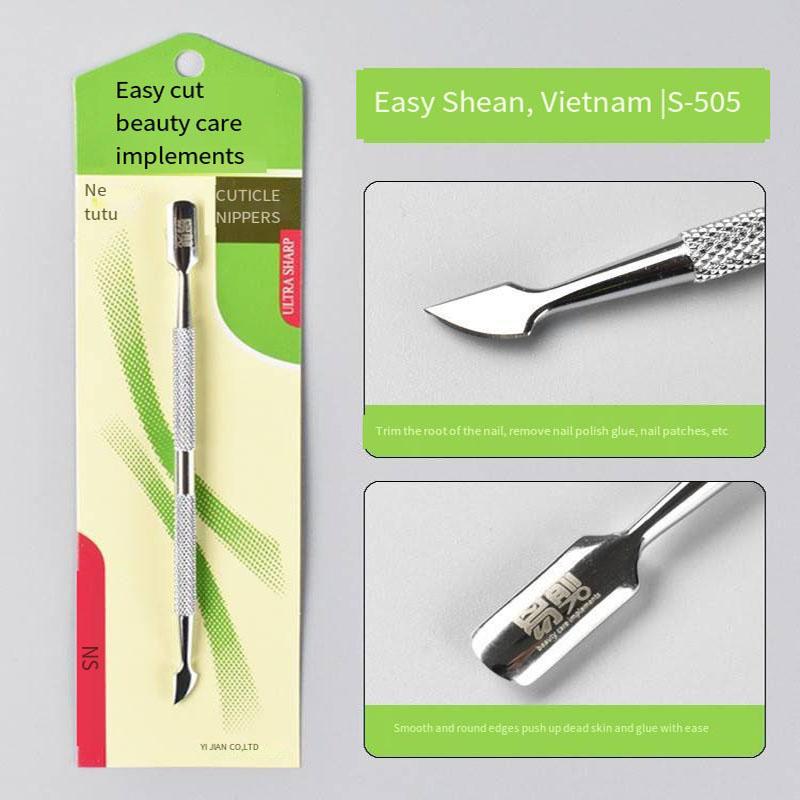 

1 шт. двухсторонний толкатель для кутикулы из нержавеющей стали, инструмент для удаления омертвевшей кожи для педикюра, маникюра, чистящего средства для ногтей
