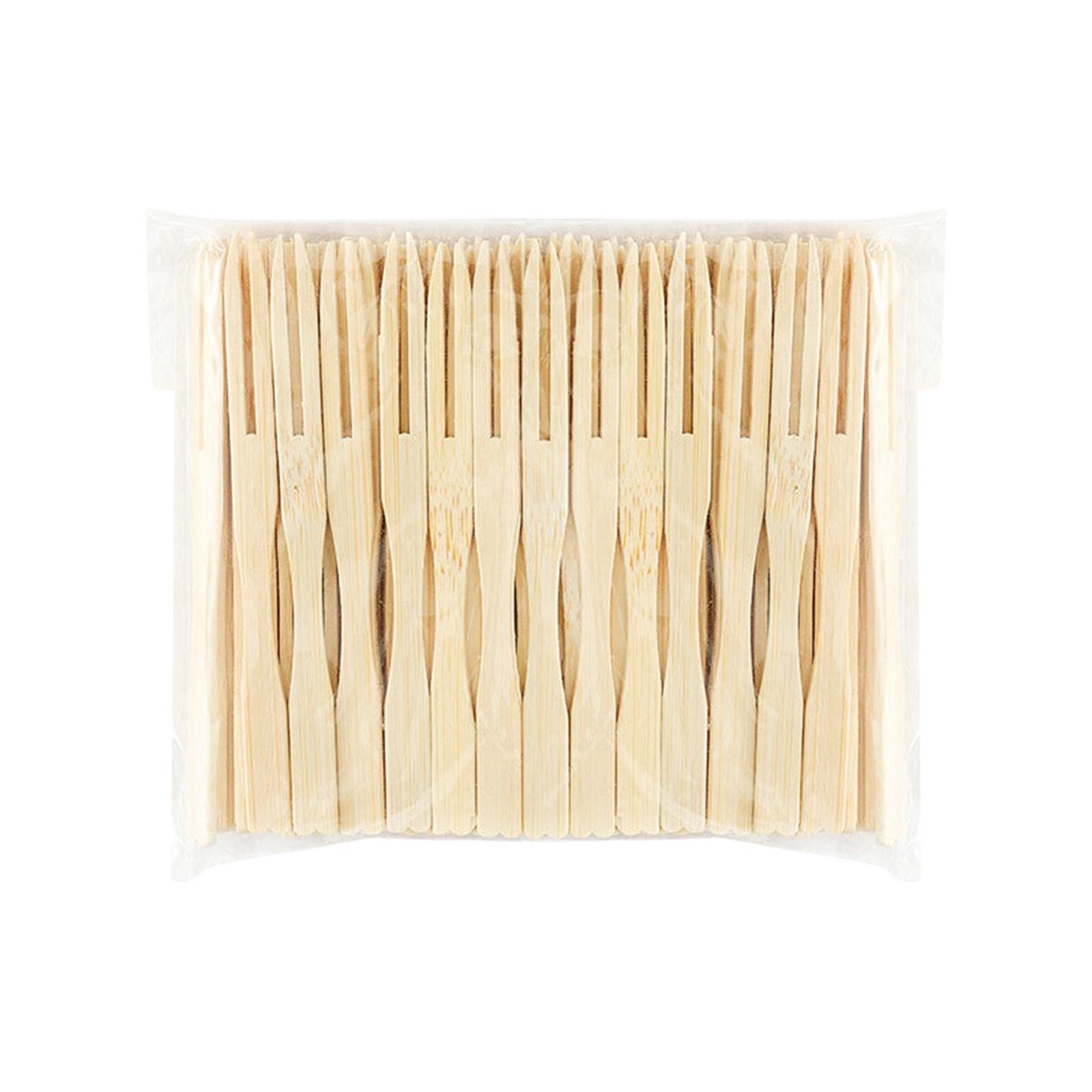 

100 вилок, 3,5-дюймовые вилки для разделочных досок, аксессуары, изысканные зубочистки для закусок, одноразовые деревянные вилки для коктейлей, Sm One Size бежевый