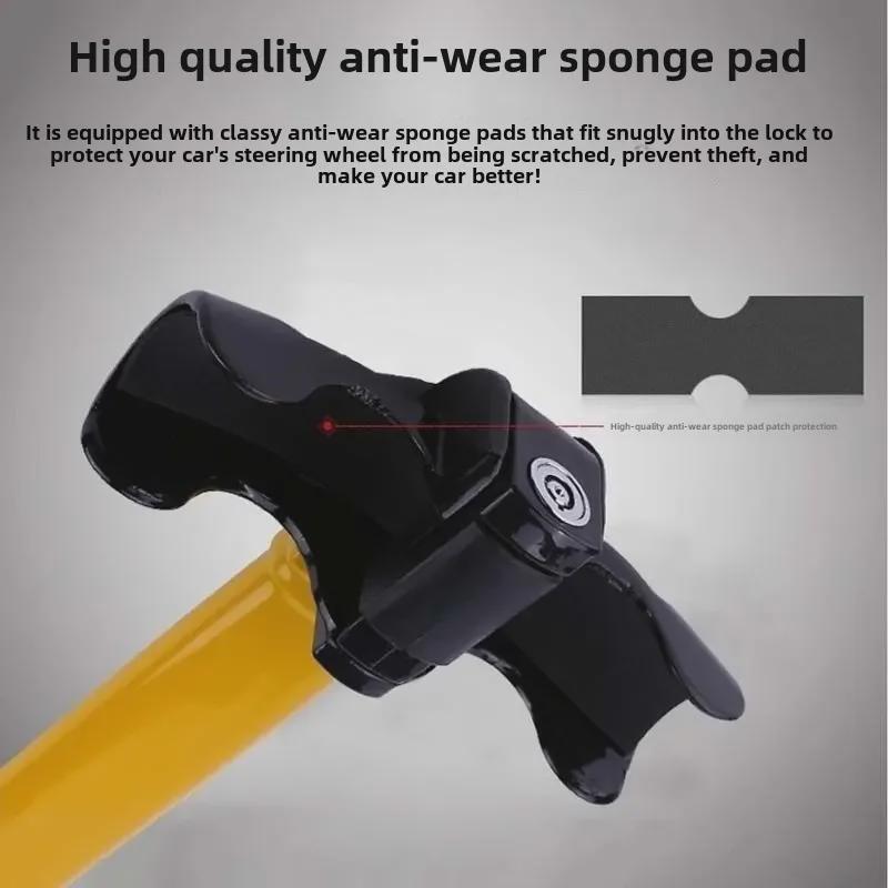 T-Type Heavy-Duty Car Steering Wheel Lock: Multi-Function, Anti-Theft, Metal Baseball Lock with 2 Keys