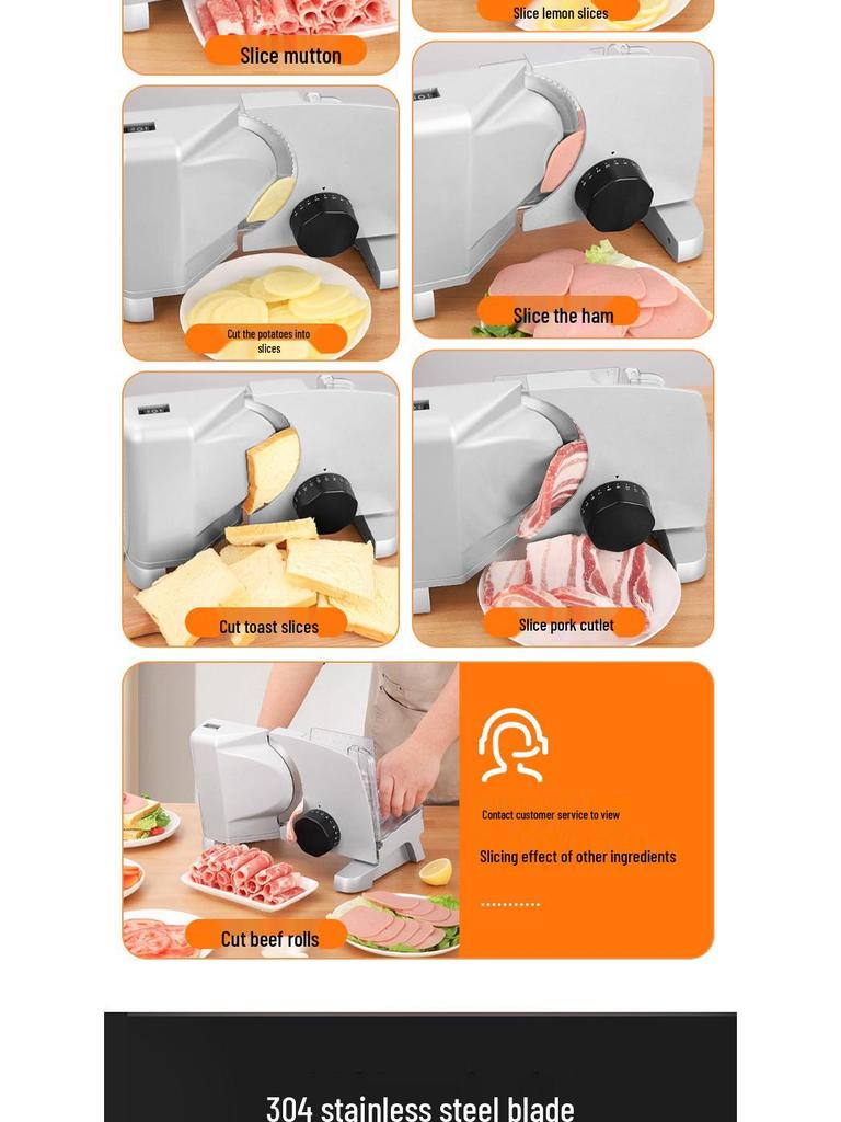 Ke Lai Heng Electric Meat Slicer & Grinder for Beef, Mutton, Ham, and Bread