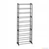 Tall black shoe shelf, 10 levels