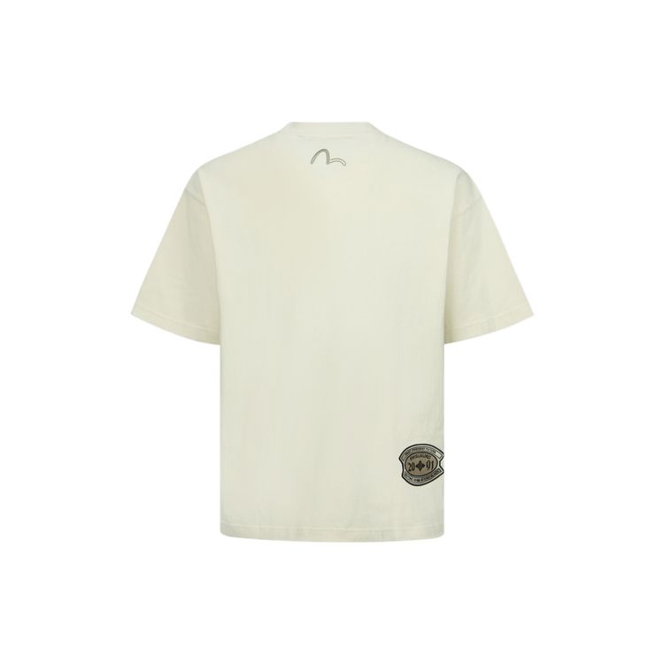Evisu Dispersed Spray Dye Effect Trademark Loose Fit Short Sleeve T-Shirt Men Tops 2ESGNM4TS5136LFCT