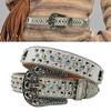 Blingbling Rhinestones Waist Belt Studded Grommet Buckle Rivets Costumes Rhinestones Heavy Duty for Jeans Pants