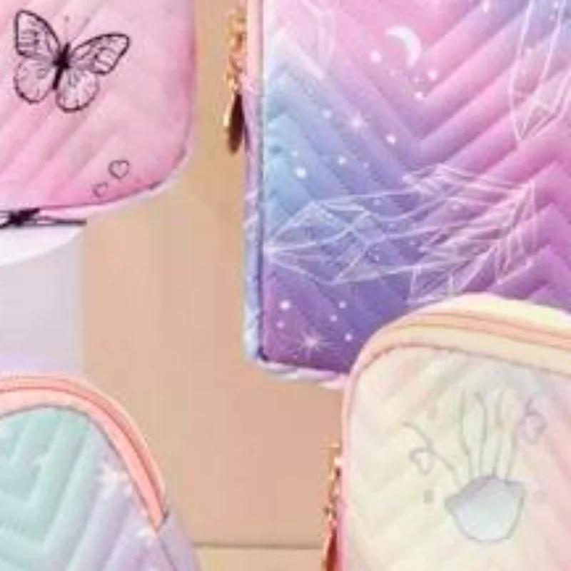 Borsa Porta Assorbenti con Gradiente, Pochette Mestruale Portatile, Organizer Impermeabile per Cosmetici per Tampax Assorbenti, Mini Custodia per Auricolari