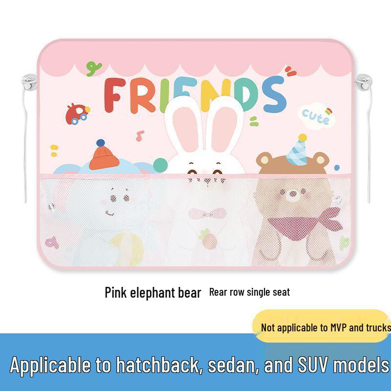 

Car Window Sunshade Curtains with Suction Cups – Heat Insulation and Privacy for Baby and Child Protection
