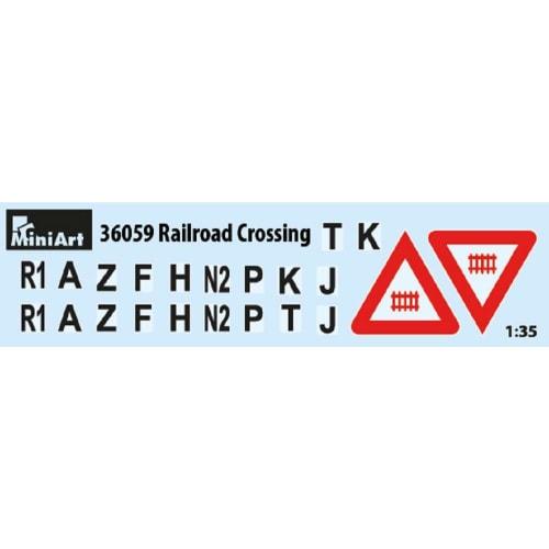 Miniart 1/35 Railroad Crossing Scene Plastic Model MA36059