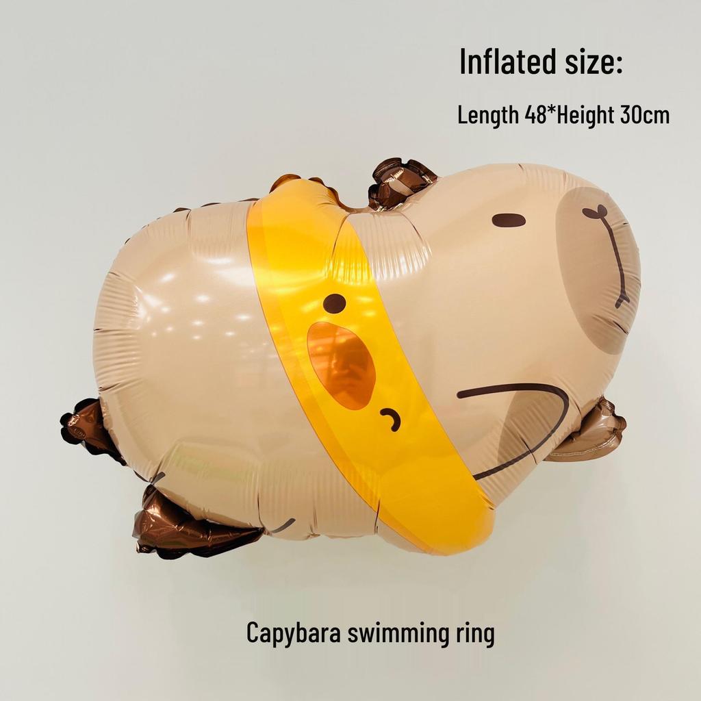 Cartoon Capybara Balloon - Children's Birthday Party Decoration