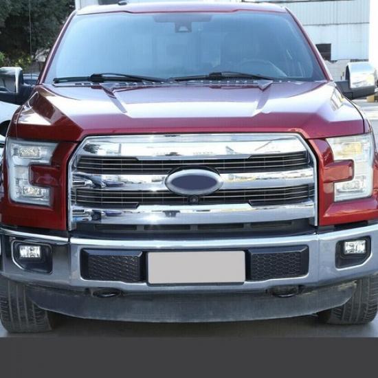 For 2015-2020 Ford F150 F-150 Carbon Fiber Look Front Bumper Corner Cover Trim2*